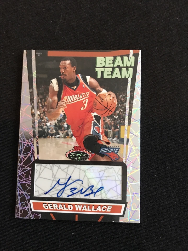 Autógrafo automático del equipo Gerald Wallace 2007-08 Topps Stadium Club Beam Foto 1 de 2
