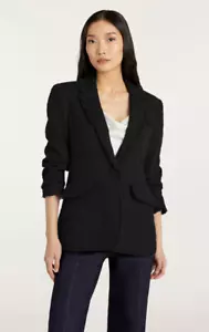 NUEVO Cinq A Sept BOUCLE KHLOE BLAZER NEGRO 0246 - Imagen 1 de 4