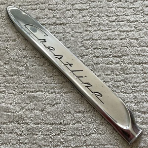 1953 1954 Ford Crestline Driver Left Side Fender Trim Molding Chrome Decal Badge - Picture 1 of 5