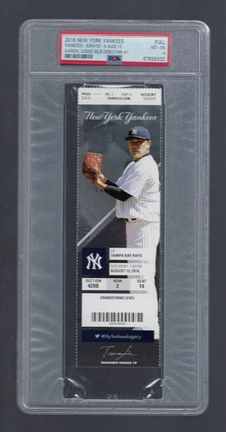 PSA 4 - AARON JUDGE ROOKIE DEBUT - 2016 RAYS @ YANKEES BASEBALL FULL TICKET Cover