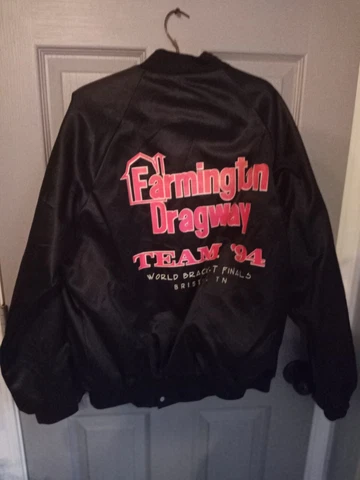 Vintage Farmington Dragway Dragstrip Jacket Coat Cover