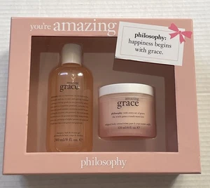 PHILOSOPHY "Amazing Grace" 8 Unzen Shampoo/Bad/Duschgel & 4 Unzen Schlagsahne Set - Bild 1 von 4