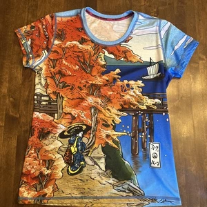InkNBurn Bonsai Ocean Sunset Tech Shirt Damen XL Running Performance Triathalon - Bild 1 von 6