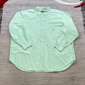 Polo Ralph Lauren Oxford Hemd 3XB 3XL XXXL 3X Big Green Flesh Pony Outdoor Herren - Bild 1 von 13