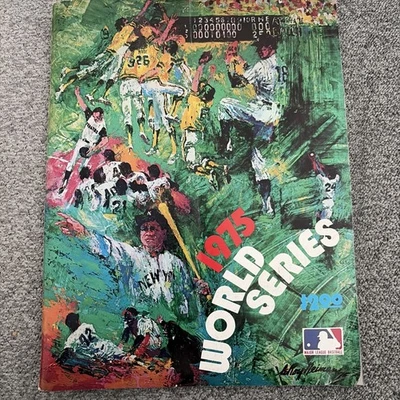 1975 MLB BASEBALL WORLD SERIES PROGRAM CINCINNATI REDS VS BOSTON RED SOX RARE - Image 1 of 4