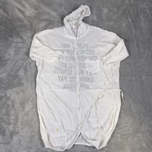 Marni Light Hoodie Unisex Sz L White Hooded Button Front Graphic Slogan - Picture 1 of 8