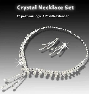 Stunning Crystal Necklace and Earrings Set - Picture 1 of 1
