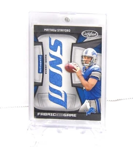 Tarjeta de fútbol americano de tela certificada MATTHEW STAFFORD - Imagen 1 de 2