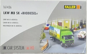 Faller Car System H0 161436 Camion MB SK "Biodiesel" NUOVO & IMBALLO ORIGINALE - Foto 1 di 3