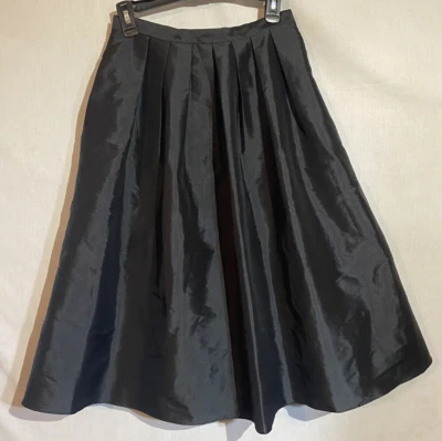 Adrianna Papell Black Lined  Shiny Formal Skirt Sz 4 NWT - Image 1 of 4