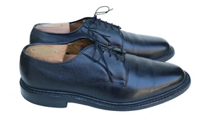 Allen Edmonds Leeds 9601 Black Pebbled Leather Plain Toe Oxford Dress Shoe 8.5D - Picture 1 of 10