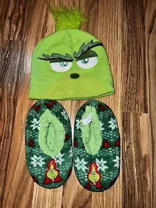 The Grinch Kids Dr Seuss Beanie Cappello Invernale Maglia Verde Taglia Unica Pantofole M/L - Foto 1 di 3