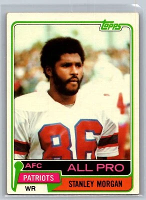 1981 Topps #290 Stanley Morgan AFC All-Pro PATRIOTS - Image 1 of 2