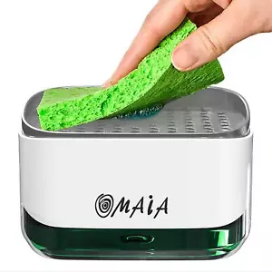 2in1 Dish Soap Dispenser With Sponge Holder Dishwashing Liquid Dispenser For Kit - Picture 1 of 6
