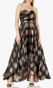 SHOSHANNA Alleah Dress 10 Metallic Bustier Gala Prom Formal Dark Fairy $770 - Picture 1 of 24