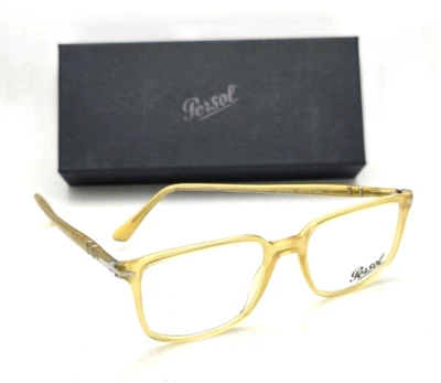 Nuevas gafas de lectura Persol 3275-V 204 52-18 145 marcos amarillos y plateados lectores Foto 1 de 4