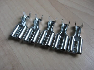 Lot (5) Crimp Terminal Connector Tinned w/ Tab 9.5mm 3/8" Female 10-6AWG #E84AC - Picture 1 of 7