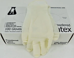 Colonial Scientific 100 Large Latex Powered Gloves - Picture 1 of 7