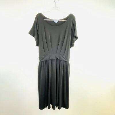 Modcloth Size 2X (18) Black Jersey Draped Dress Designer made in USA - Image 1 of 4