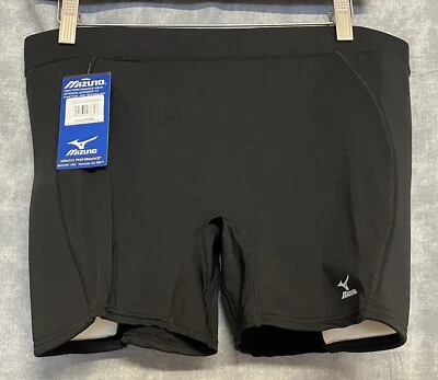 New women’s size XXL Mizuno sliding shorts padded black - Image 1 of 4