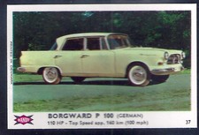 DANDY GUM-MOTOR CARS 1966 (WITH PRINTED IN DENMARK)-#37- BORGWARD P 100
