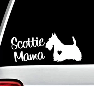 Calcomanía Scottie Mama Scottish Terrier pegatina para ventana de coche 8 pulgadas BG 191 - Imagen 1 de 3