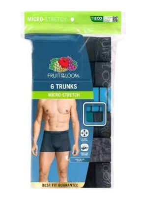 Paquete de 6 calzoncillos micro elásticos Fruit of the Loom sin etiquetas absorbentes de humedad talla 2XL Foto 1 de 4