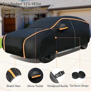Full Car Cover for Outdoor Sun Dust Scratch Rain Snow Waterproof Breathable M3E9 - Picture 1 of 17
