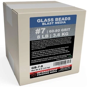 #7 Glass Beads - 8 lb or 3.6 kg - Sand Blasting Abrasive Media (Medium) 60-80... - Picture 1 of 8