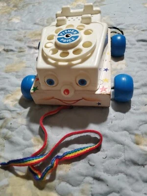 1961 Винтажный Fisher Price болтовня вращающийся циферблат телефона тянуть игрушка номер 747 - Изображение 1 из 4