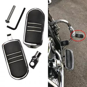 Par de estriberas de goma cromadas de goma para reposapiés de motocicleta de 10 mm para Harley Sportster - Imagen 1 de 12
