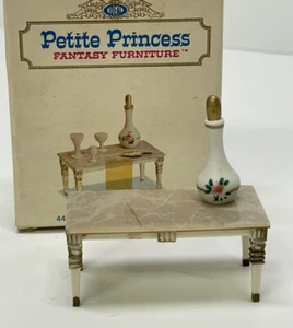 Vtg Petite PRINCESS Dollhouse Palace TABLE & VASE Fantasy Doll Furniture ⭐️ - Picture 1 of 7