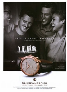 Anuncio impreso 2016 - anuncio de reloj Baume & Mercier Geneve - solo anuncio de reloj Clifton oro rojo - Imagen 1 de 1