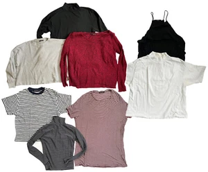 BRANDY MELVILLE Lot of 8 Tops Made in Italy: Tees Turtlenecks Cami Knit Sweater - Picture 1 of 4