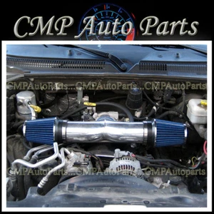 AZUL 2003-2008 DODGE RAM 1500 2500 3500 5.7L V8 DUAL TWIN AIR INTAKE KIT - Imagen 1 de 2
