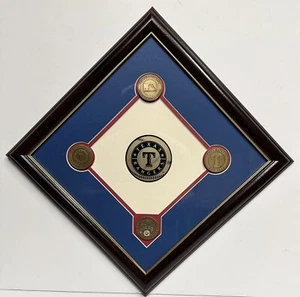 Texas Rangers Highland Mint Infield Dirt Coin Collector’s Plaque #25 - Picture 1 of 8