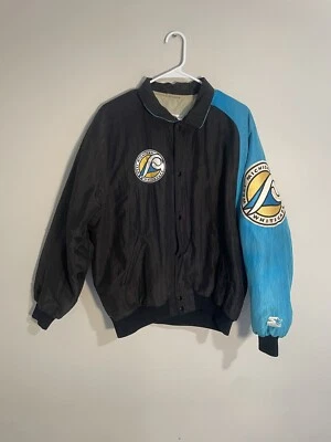 Chaqueta De Colección Starter Béisbol West Michigan Gorras Blancas Aislada Botón a Presión Años 90 L Foto 1 de 4