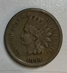 1859 testa di indiano centesimo vedi foto pronto per la spedizione #494 - Foto 1 di 2