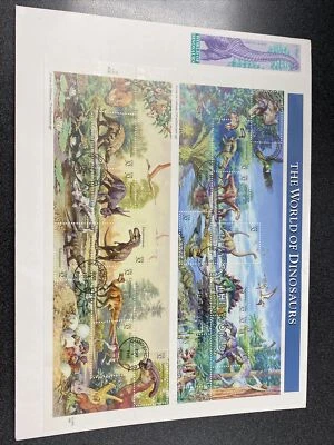 US FDC 3136 The World Of Dinosaurs Full Pane Of 15 Stamps Artmaster Cover - Image 1 of 4