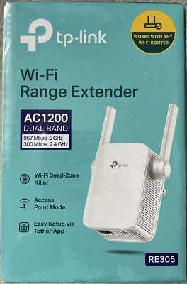TP-LINK RE305 Dual-Band Wireless Range Extender - White - Image 1 of 4
