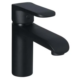 Bathroom Basin Mixer Tap Single Lever Black Powder Monobloc - Picture 1 of 3