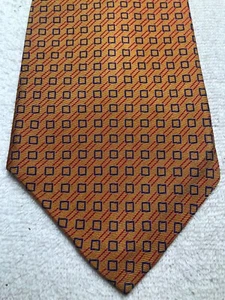 CALVIN KLEIN MENS TIE RED AND ORANGE WITH GREEN 4 X 61 - Picture 1 of 4