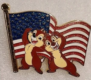 Disney Pin 70739NC DS Old Glory Chip Dale Patriotic Flag American Salute LE 125 - Picture 1 of 7