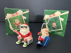 2 Markenzeichen Wahrzeichen Ornamente - TRAMPEN SANTA, SANTA SKI LIFT BEIDE ab 1983 - Bild 1 von 7