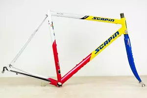 SCAPIN KS PRO VINTAGE RAHMEN 52 53 RENNRAD STAHL TEAM COLUMBUS NEMO CARBON LOOK - Bild 1 von 24