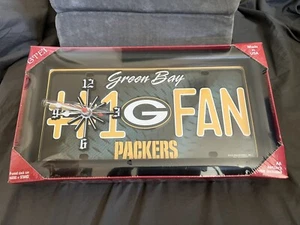 Pittsburgh Green Bay Pecker, RELOJ DE MATRÍCULA DE LA NFL #1 FAN - ¡totalmente nuevo y sellado! - Imagen 1 de 2