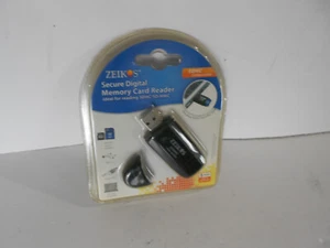 NEW Zeikos ZE-SDR5 USB 2.0 SD/SDHC/MMC Card Reader/Writer PC/Mac Sealed FreeShip - Afbeelding 1 van 2