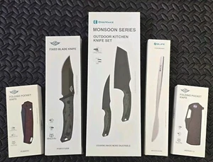 Lot Of 5 Knives Oknife Rubato Fortitude Heron L1 Oremake Monsoon Olife Olight - Picture 1 of 17