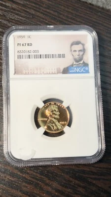 1959 PF67RD Lincoln Proof NGC - Image 1 of 2