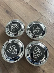 Tapas centrales flotantes giratorias cromadas plateadas para Mercedes Benz Maybach 145 mm 4 un. - Imagen 1 de 4